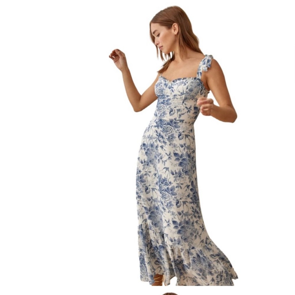 Reformation Nikita dress - in blue white